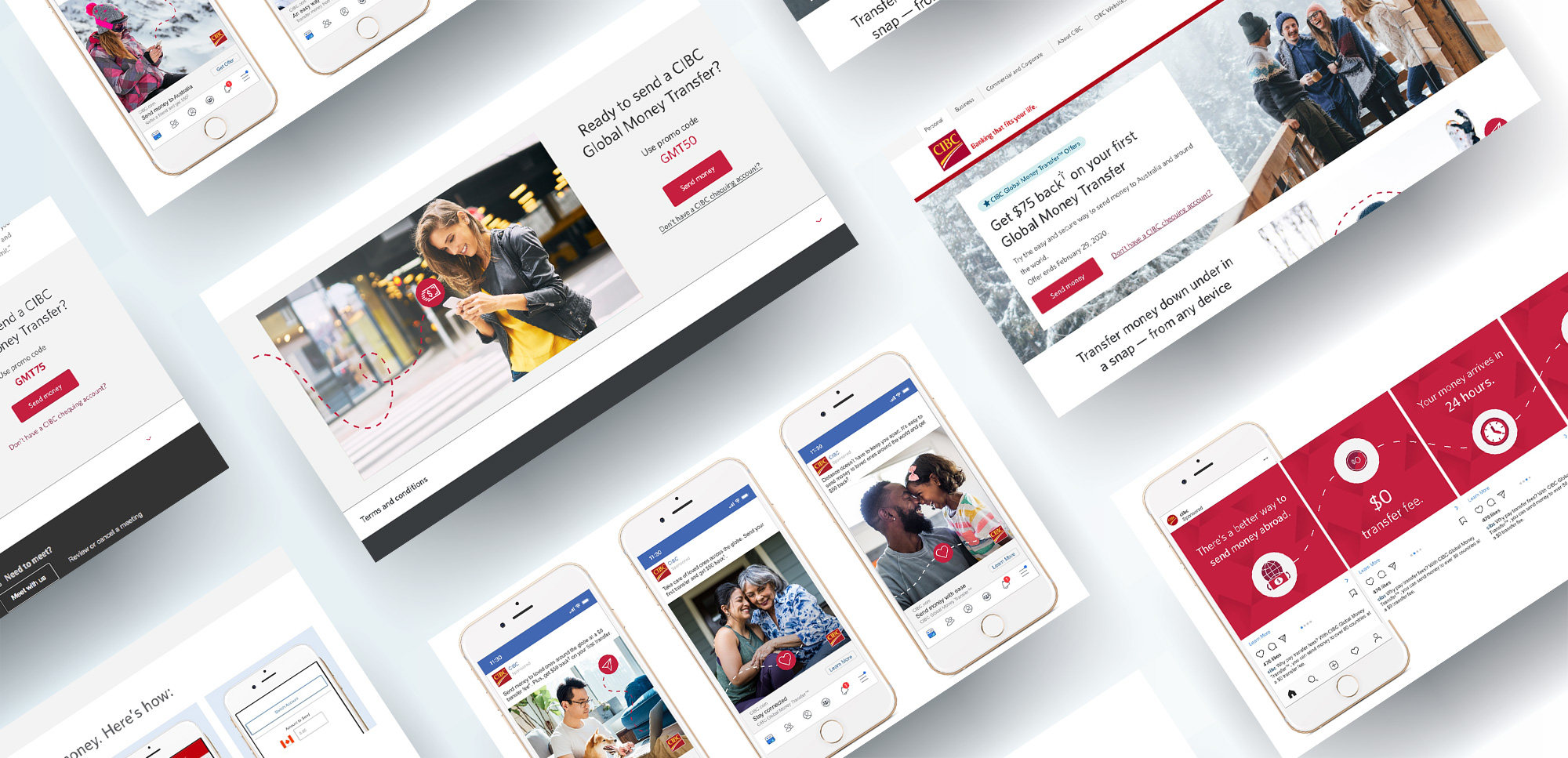 Mockup showing a marketing campaign for CIBC
